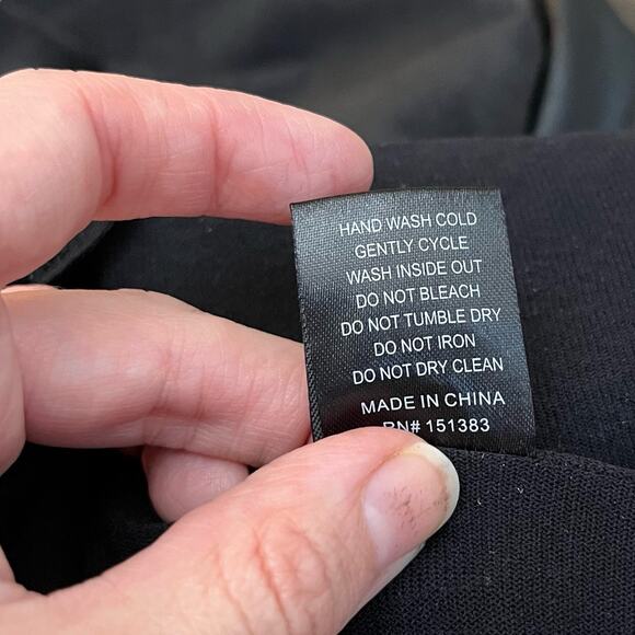 Current Air Faux Leather Midi Skirt Medium Fit And Flare Smocked Waist Pull On - Picture 8 of 10